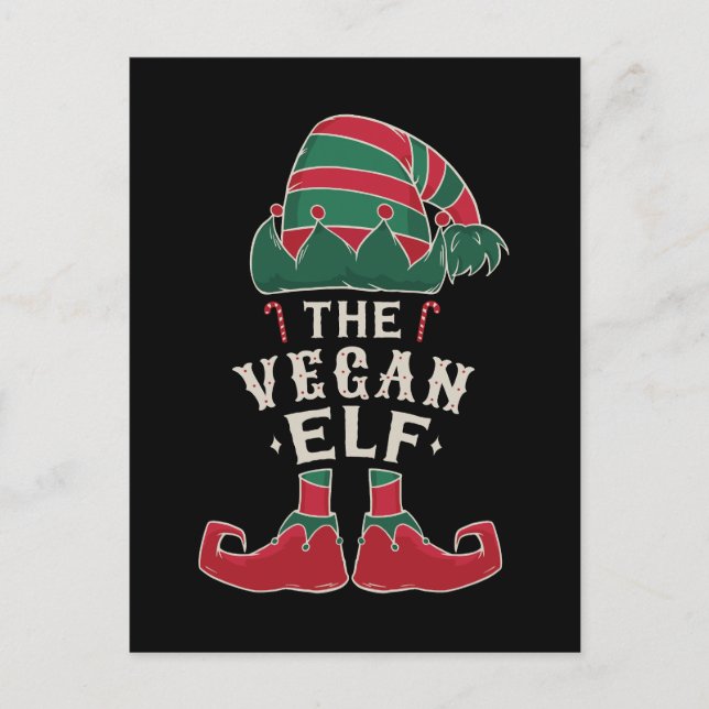 Der Vegane Elf Postkarte (Vorderseite)