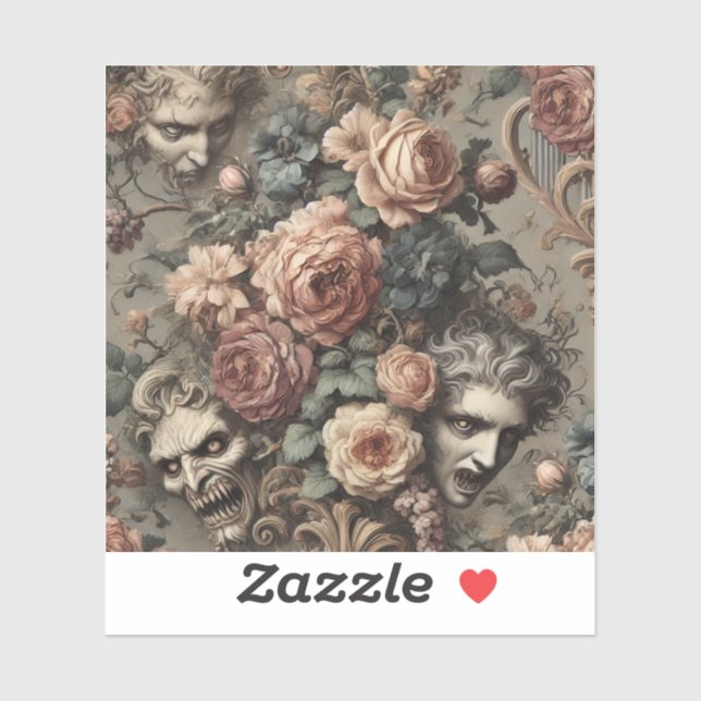 Der Velvet Crash - Gotisches Viktorianisches Desig Aufkleber (Blatt)