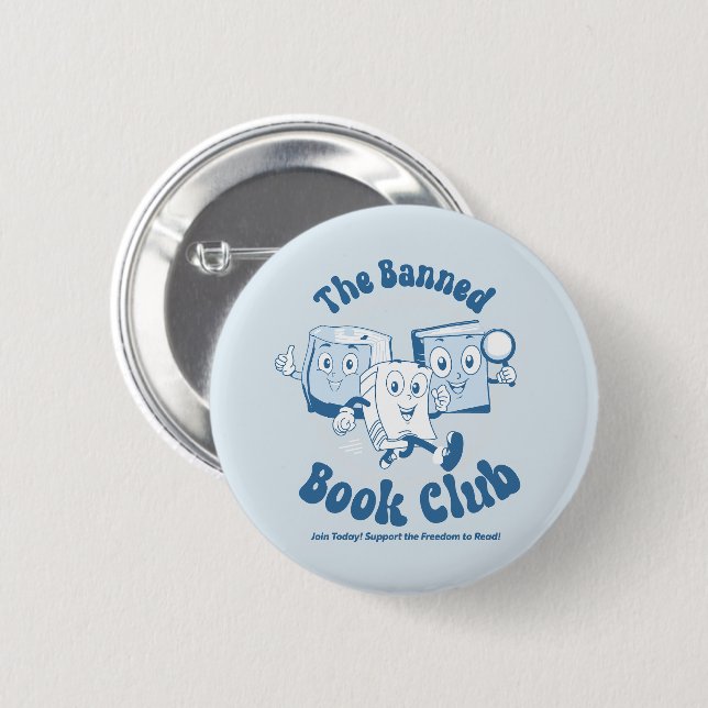 Der verbotene Buchklub Button (Vorne & Hinten)