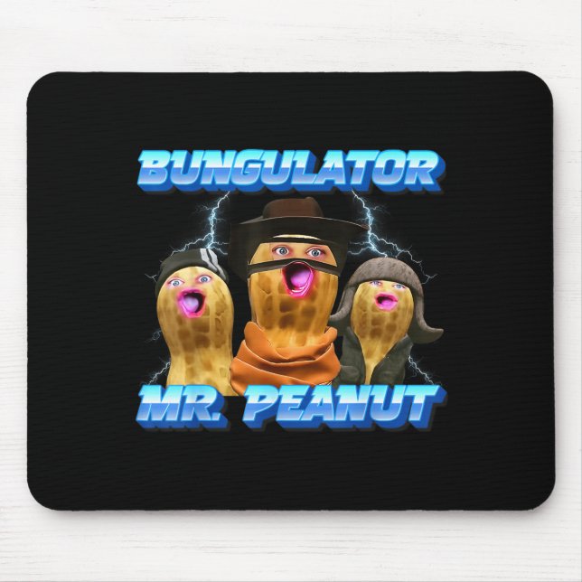 Der verbrannte Erdnuss Funny Goop Herr Erdnuss Bun Mousepad (Vorne)