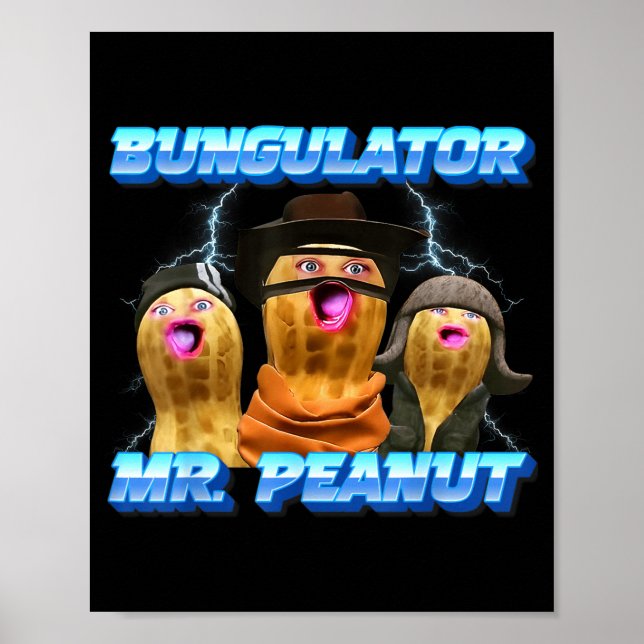 Der verbrannte Erdnuss Funny Goop Herr Erdnuss Bun Poster (Vorne)