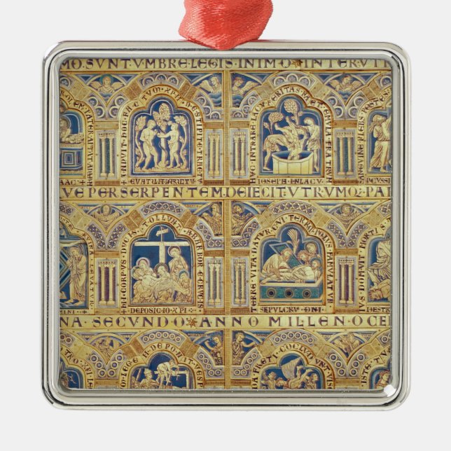 Der Verdun-Altar, dekorative Schilderung Silbernes Ornament (Vorne)