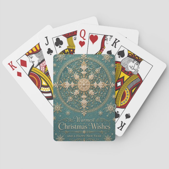 Der vergoldete Frost-Mandala Spielkarten (Rückseite)