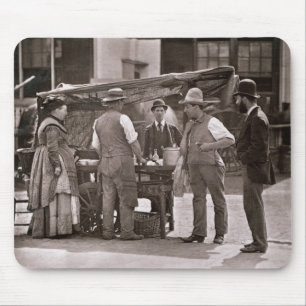 Der Verkäufer der Schalentiere, 'vom Straßen-Leb Mousepad