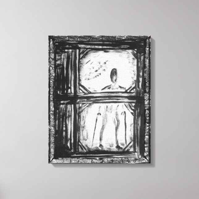 Der verkrüppelte Mann Leinwanddruck (Vorderseite)