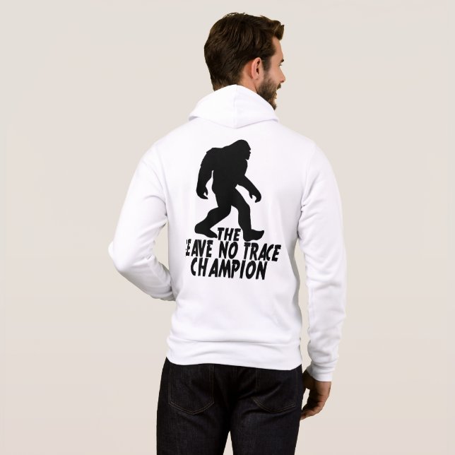 Der Verlass No Trace Champion Funny Bigfoot Hoodie (Schwarz voll)