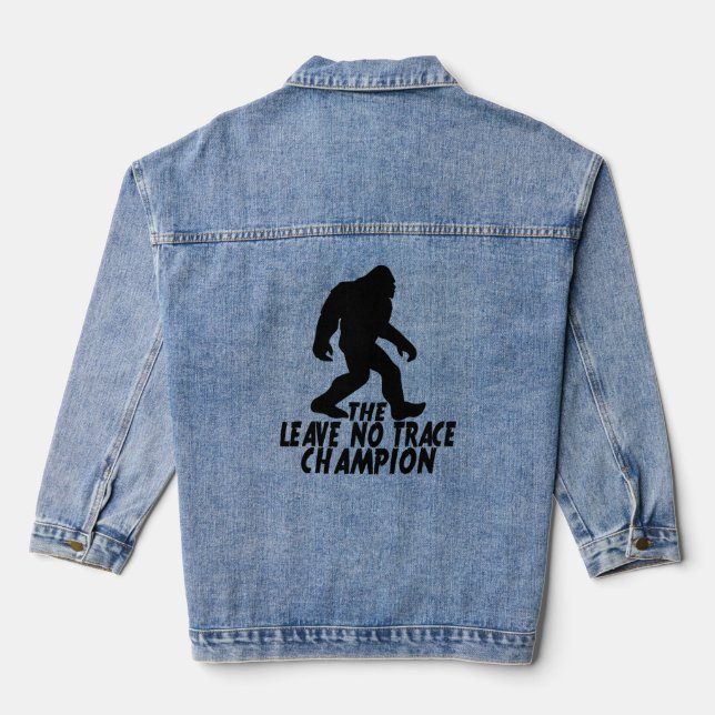 Der Verlass No Trace Champion Funny Bigfoot Jeansjacke (Rückseite)