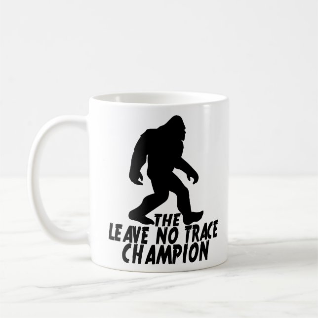 Der Verlass No Trace Champion Funny Bigfoot Kaffeetasse (Links)