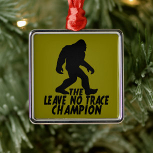 Der Verlass No Trace Champion Funny Bigfoot Ornament Aus Metall