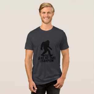 Der Verlass No Trace Champion Funny Bigfoot Tri-Blend Shirt