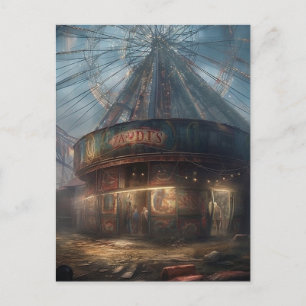 Der verlassene Jahrmarkt der Geister Postkarte
