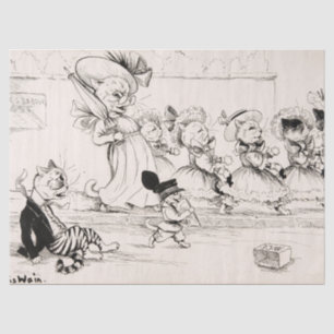 Der Verlust der Liebe durch Louis Wain Seidenpapier