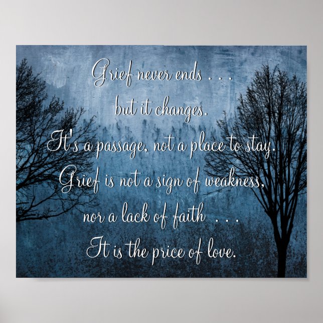 Der Verlust eines geliebten Posters Poster (Vorne)