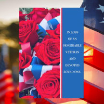 Der Verlust von Veteran Loved One Sympathy Card