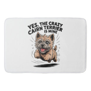 Der verrückte Cairn Terrier gehört mir Badematte