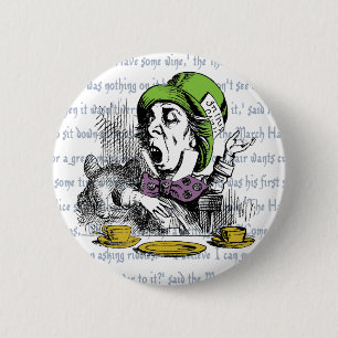 Der verrückte Hatter-Knopf Button