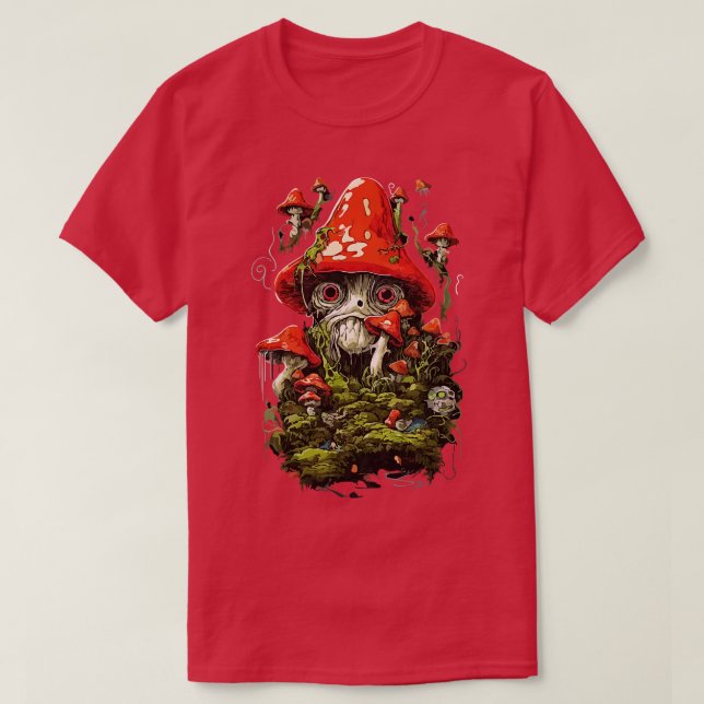 Der verrückte Pilz T-Shirt (Design vorne)