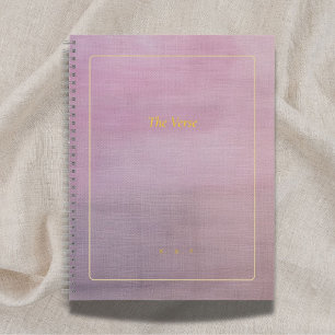 Der Vers Benutzerdefiniertes Mauve- und Gold-Poe Notizbuch