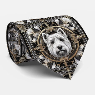 Der verspielte Hundeliebhaber Scottish Terrier H Krawatte