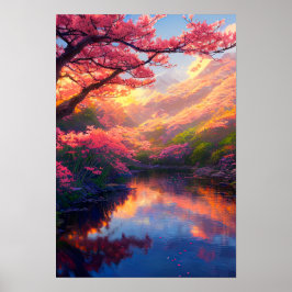 Der versteckte See, eingebettet in die majestätisc Poster