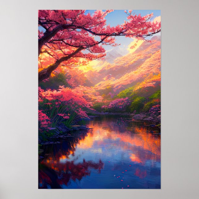 Der versteckte See, eingebettet in die majestätisc Poster (Vorne)