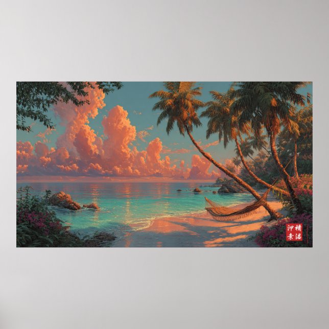 Der versteckte Strand Poster (Vorne)