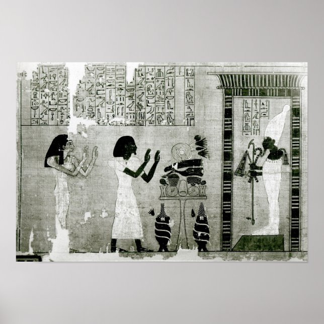 Der Verstorbene in Begleitung seiner Schwester Poster (Vorne)