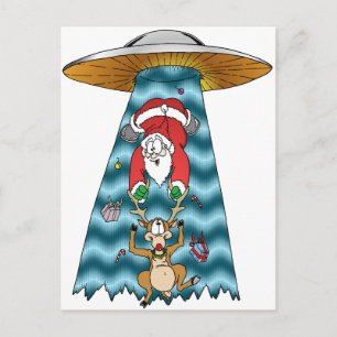 Der Versuch, den Santa zu stehlen Feiertagspostkarte