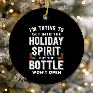 Der Versuch, in den Urlaub zu kommen Geist lustig Keramik Ornament