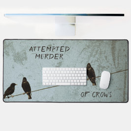 Der versuchte Mord an Krähen Humorvolles Mysterium Schreibtischunterlage