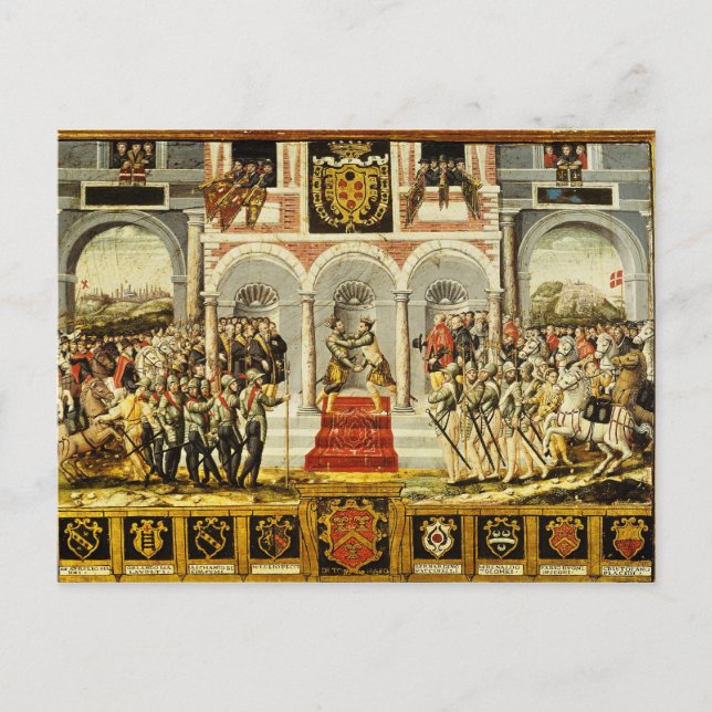 Der Vertrag von Cateau-Cambresis Postkarte (Vorderseite)