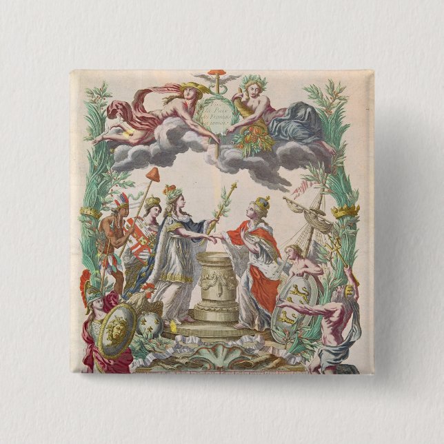 Der Vertrag von Versailles im Jahre 1768 Button (Vorderseite)