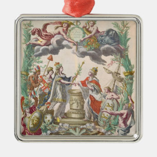 Der Vertrag von Versailles im Jahre 1768 Ornament Aus Metall