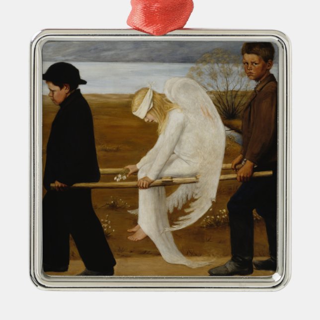 Der verwundete Engel Ornament Aus Metall (Vorne)