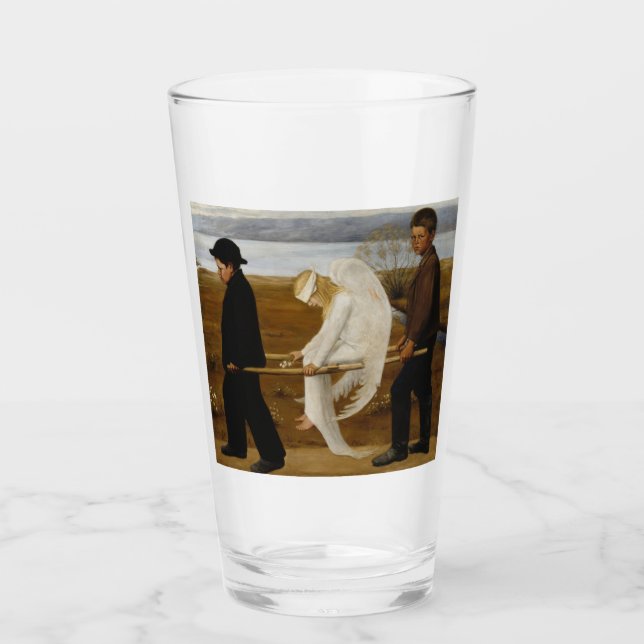 Der verwundete Engel (von Hugo Simberg) Glas (Vorderseite)