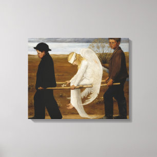 Der verwundete Engel (von Hugo Simberg) Leinwanddruck
