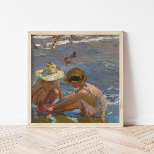Der verwundete Fuß   Joaquín Sorolla Poster