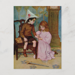 Der verwundete Ritter Postkarte