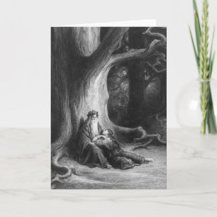 Der Verzauberer Merlin und die Fee Vivien Karte