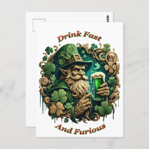 Der verzauberte Abend von Ale a Leprechauns Toast Postkarte