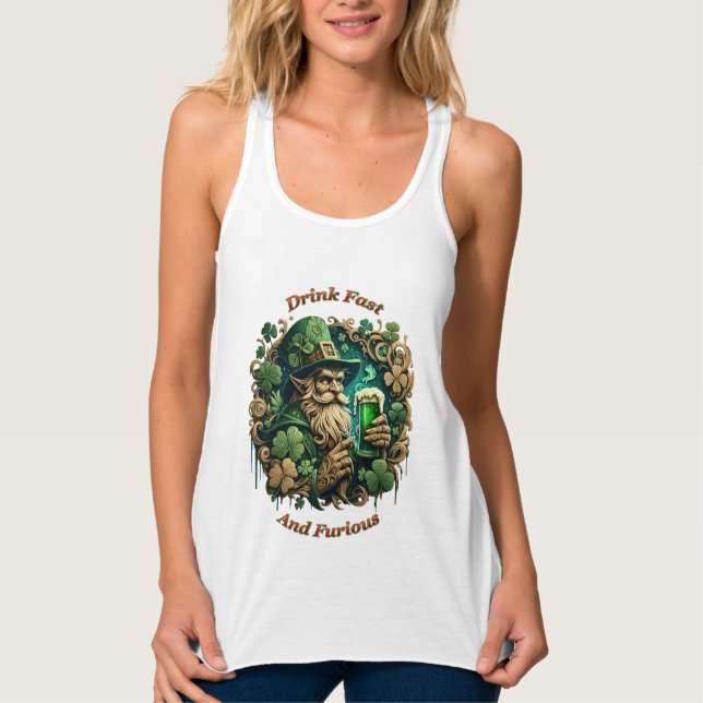 Der verzauberte Abend von Ale a Leprechauns Toast Tank Top (Vorderseite)