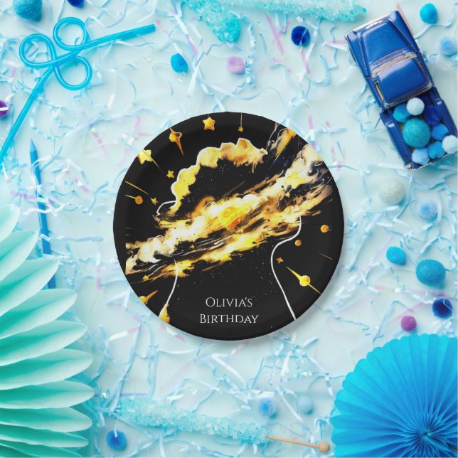 Der verzauberte Fun Space zum Geburtstag Pappteller (Party)