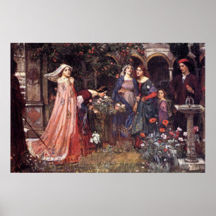Der verzauberte Garten von John William Waterhouse Poster