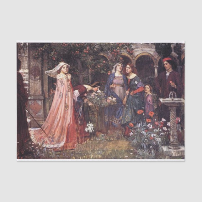 Der verzauberte Garten von John William Waterhouse Seidenpapier (Vorderseite)