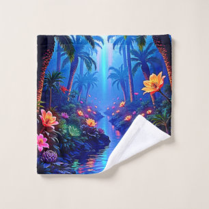 Der verzauberte lebendige Fluss Forest Dream Badhandtuch Set
