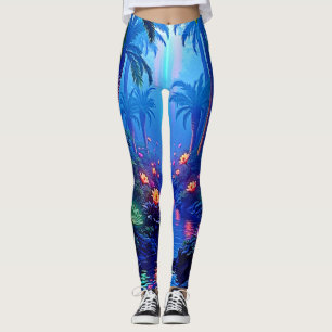 Der verzauberte lebendige Fluss Forest Dream Leggings