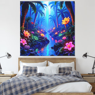 Der verzauberte lebendige Fluss Forest Dream Leinwanddruck