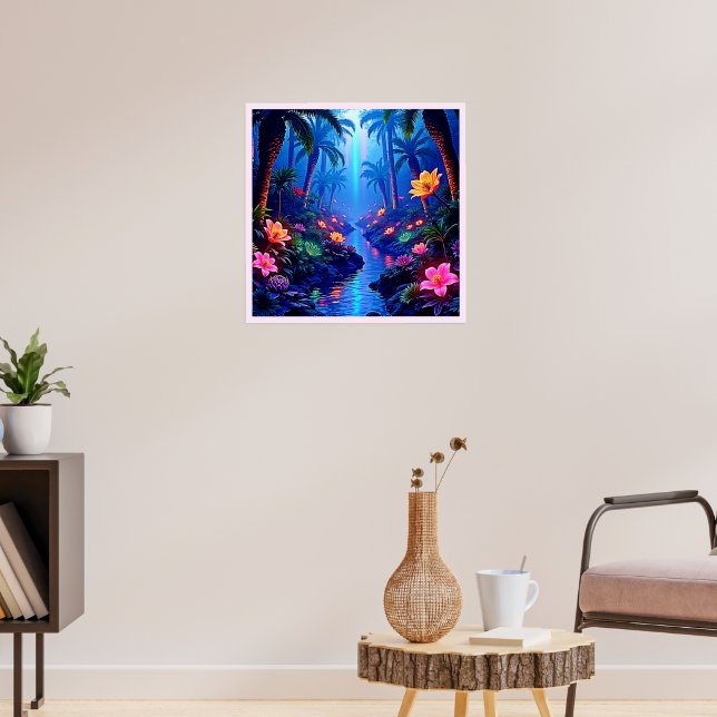 Der verzauberte lebendige Fluss Forest Dream Poster (Wohnzimmer 3)
