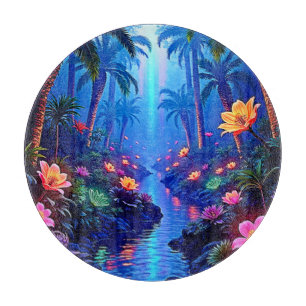 Der verzauberte lebendige Fluss Forest Dream Schneidebrett