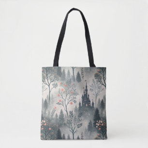 Der verzauberte Misty Forest mit dunklem Schloss -